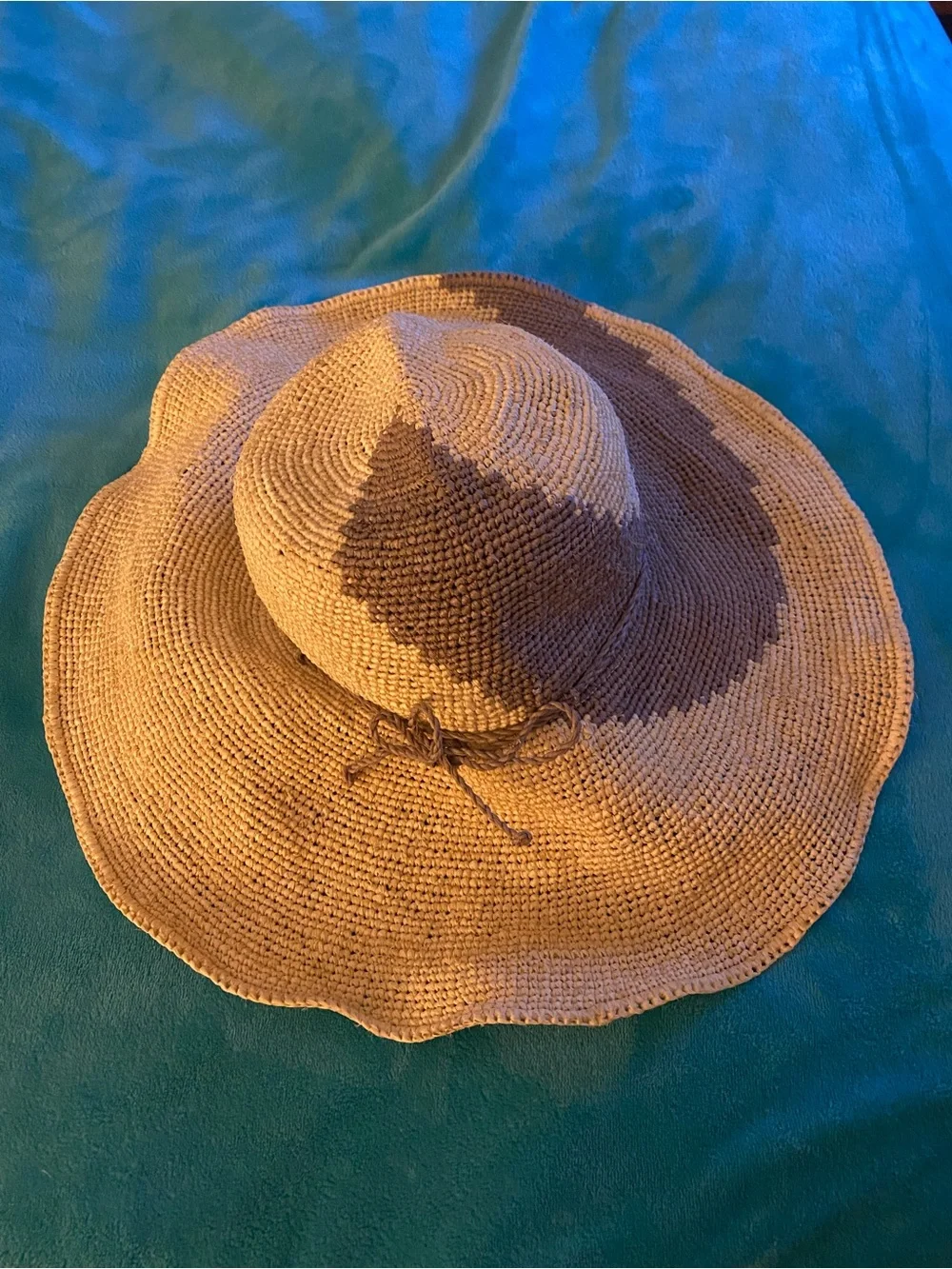 Helen Kaminski Two-Tone Raffia Sun Hat